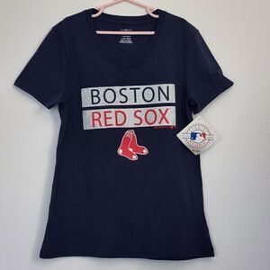 MLB Girls Boston Red Sox V-neck t-shirt - XS, S, L, XL - Blue